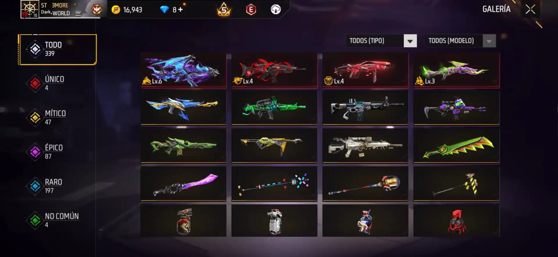 Level 70 • 54 Emotes • Rare Cobra Dance • 16K Gold 🔥