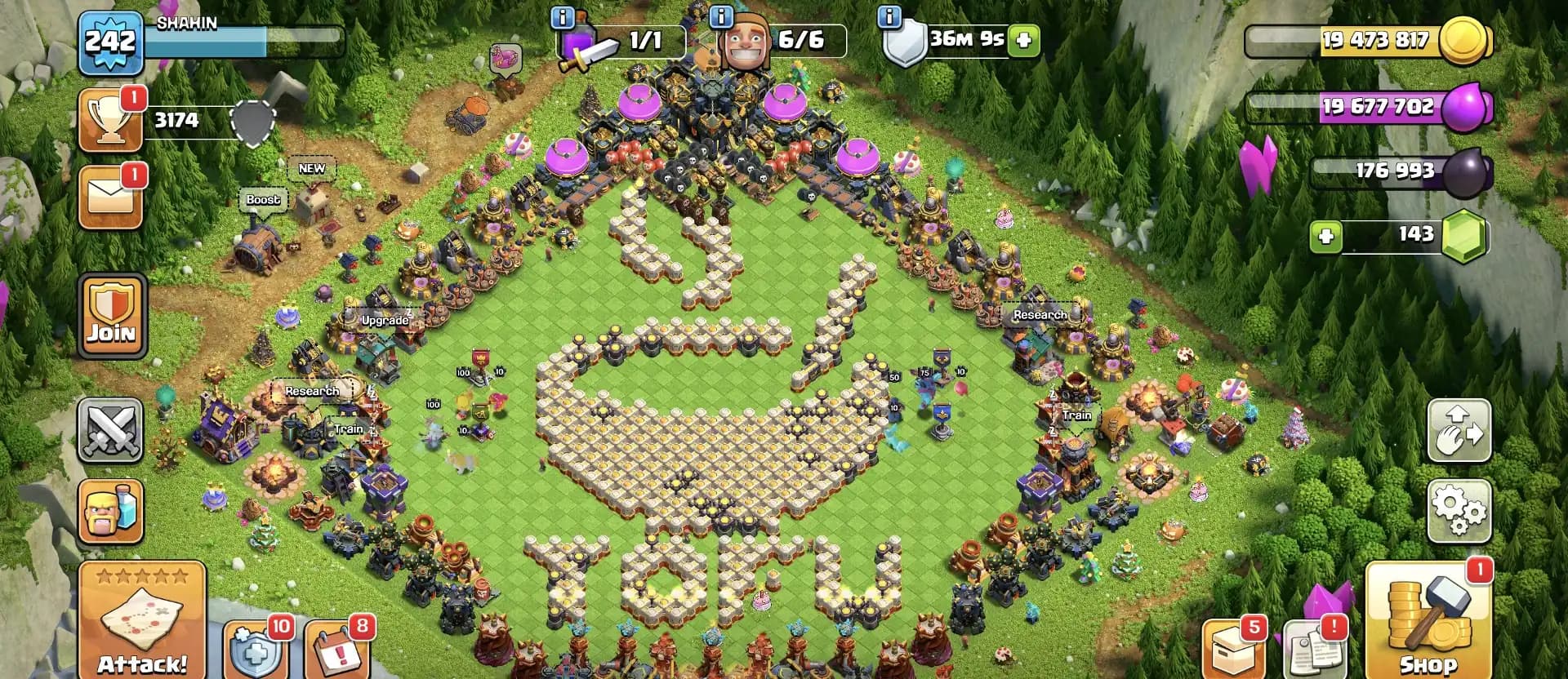 HEROS 100-100-75-75-50 🔥  TH 17 MAX ACCOUNT ✔️ HIGH EPIC EQUIPMENT 🔥 MAX DEF ✔️ HIGH LAB+WALL ⚡ EVERY SIDE HIGH 🔥 BEST OFFER