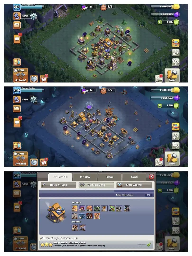 HEROS 100-100-76-75-50 🔥  TH 17 MAX ACCOUNT ✔️ EPIC EQUIPMENT 🔥 MAX DEF ✔️ LAB+WALL ALSO GOOD 🔥 EVERY SIDE PERFECT 👌 BEST OFFER