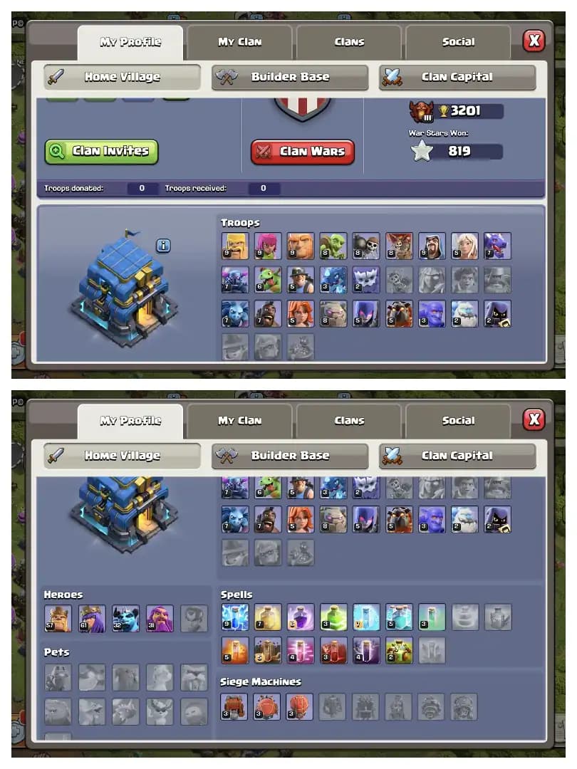 BEST DEAL 👌 TH 12 ALMOST MAX ACCOUNT 🔥 ALMOST MAX ACCOUNT 🔥 HEROS 57-61-32-31 ✔️ EVERY SIDE WOW 👌 BEST DEAL