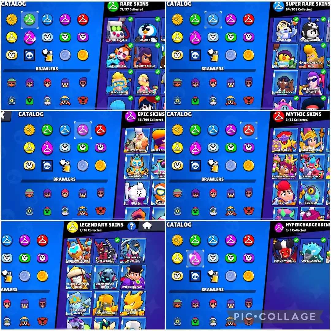 Great Value-Brawler[92x]-Trophy[59k]-Max Brawler 29x[29xHypercharge]-Max Tier Brawler[35x]-Exclusive Skin[187x]