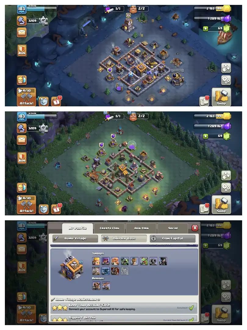 BEST DEAL 😱 TH 17 SUPER QUALITY ACCOUNT 🫶 FOOTBALL SCENERY ❗ GOLDEN+PURPLE WALL ⚡ HEROS 71-75-42-54-25 👈 6 BUILDER ❗ EVERY SIDE SUPER QUALITY 🚀 BEST DEAL
