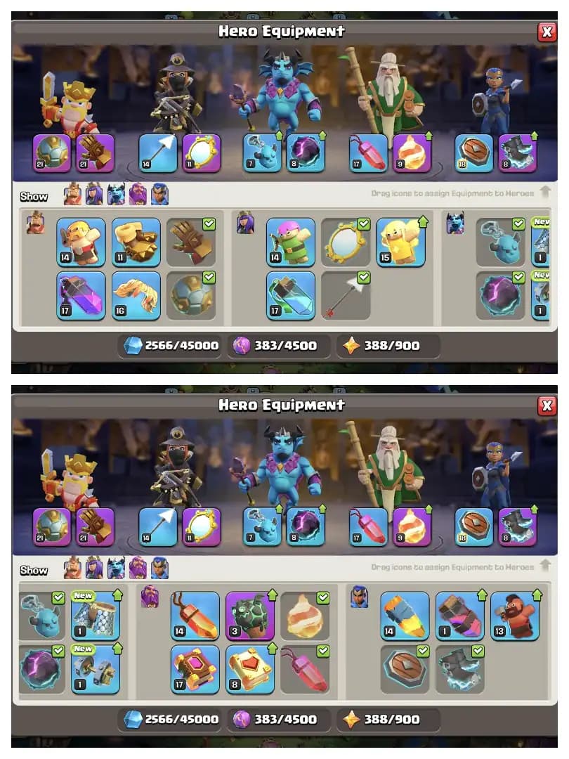 PERFECT DEAL 🚀 TH 15 GREAT ACCOUNT ✔️ SCENERY AVAILABLE 🔥 GOOD EPIC EQUIPMENT 🚀 HERO 80-80-57-55-30 ✔️ EVERY SIDE AWASOME 🔥 BEST DEAL