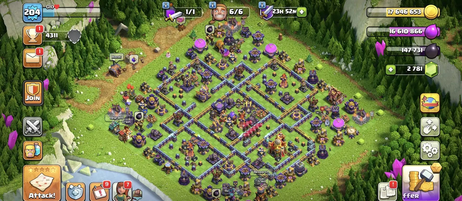 Super Offer 😱 Th 16 Super Account 🚀 Purple+Golden Wall ✔️ High Epic Equipment 🔥 Heros 84-81-52-59-35 🚀 Good Collection ✔️ Every Side Perfect 🚀 Best Offer