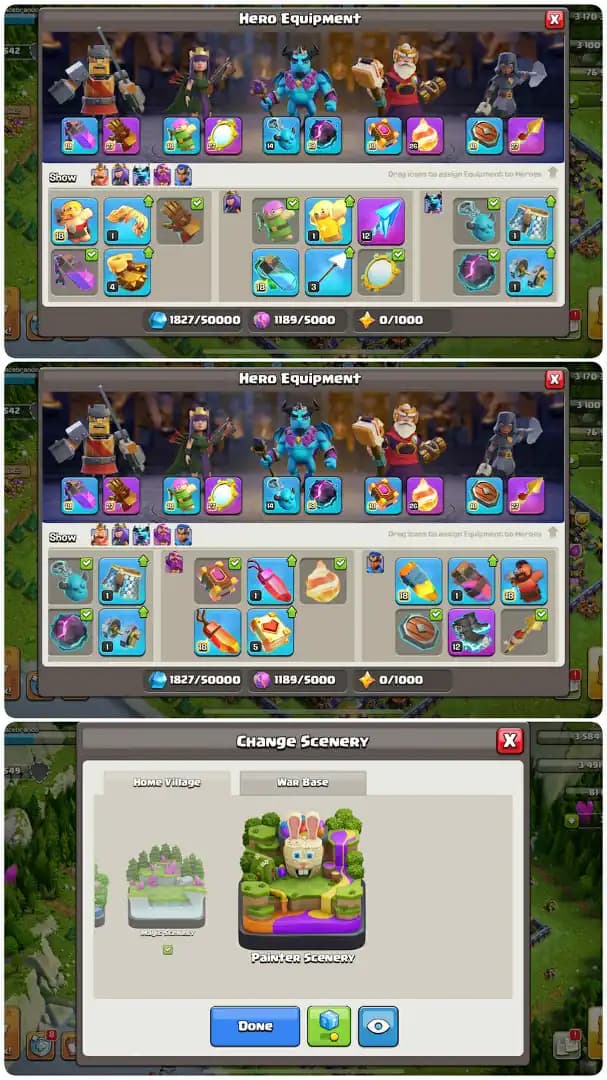 Th17-Hero's Skin[60x]-Hero[97-100-74-71-49]-Normal Tree[30x+]-14xEquipment Max-Gg,Mm,Fb,Rs Max].