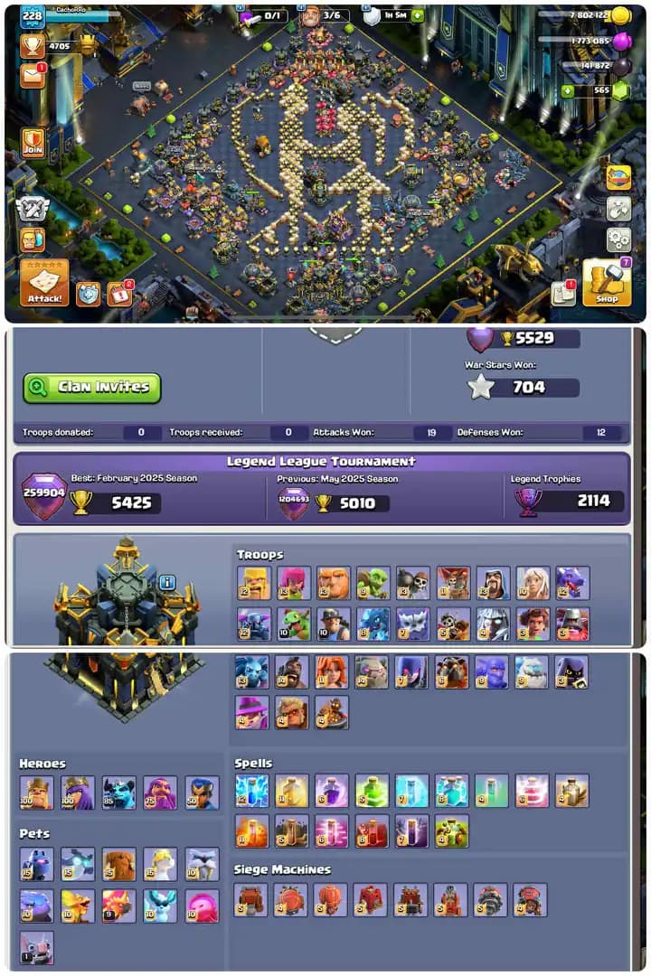  Th17 Max-Hero[100-100-85-75-50]-10xEpic Equipment[Gg26-Fa23-sb20-Eb26-Rs23]-Hero Skin[37x]-3xPaid Scenery