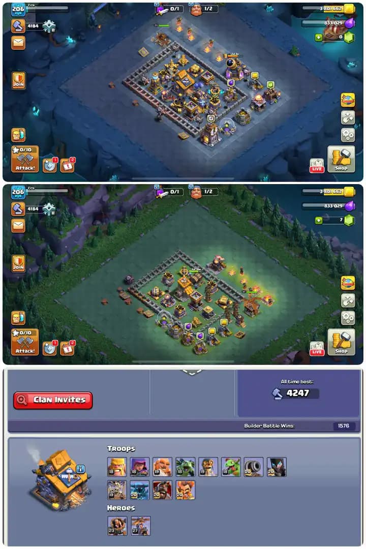 Incredible Th15-Doomed Scenery-Hero[75-73-52-54-30]-League Medal[1002]-5xEpic Equipment[Gg21-Sb14-Eb23]-Full Max Defence