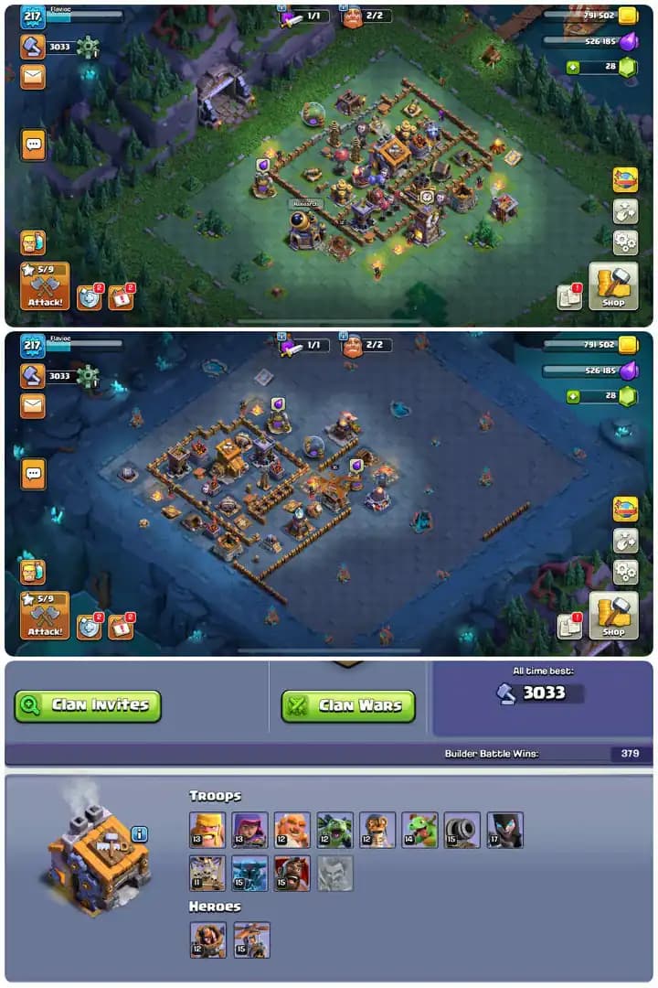 Us Local-Th16-Full Max All Building-Hero[80-89-60-65-31]-6xEpic Equipment[Gg26-Sb17-Fb14-Eb23]-Dark Blue Wall