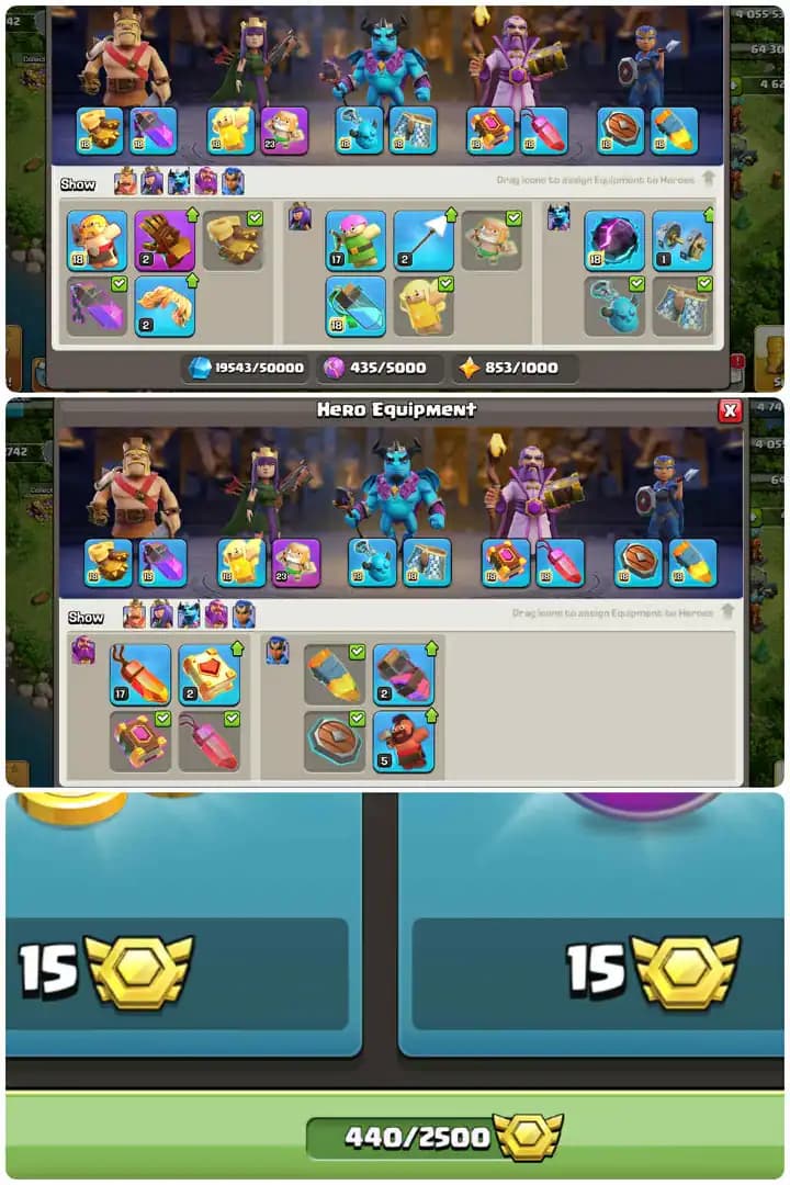 Ca!Canada  Local Th17-War Star[4556]-Hero[100-100-80-71-47]-Xp[264]-Medal[440]-Golden Walls-Defence Th16 Max