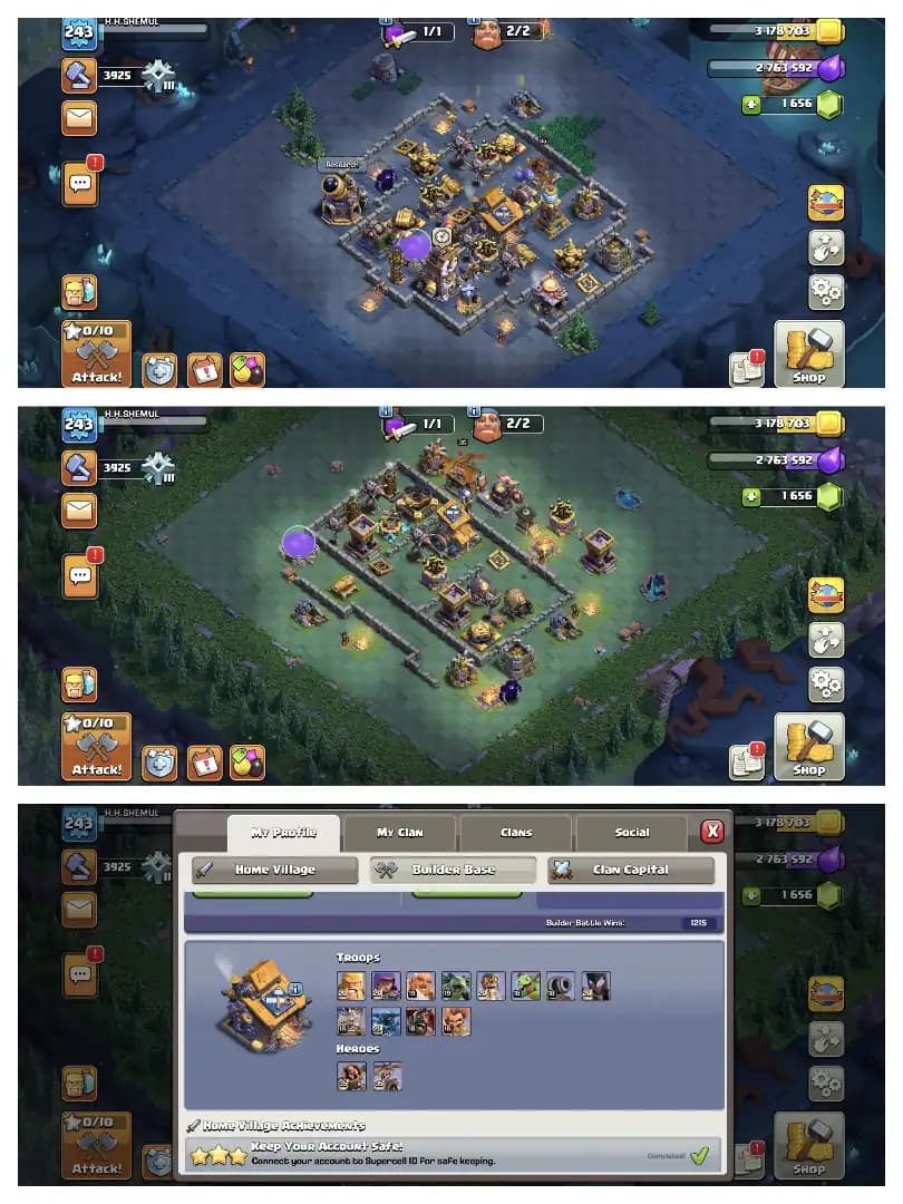 PREMIUM OFFER 🚀 TH 17 MAX ACCOUNT ✔️ SUPER EPIC EQUIPMENT 🛎️ HERO 100-100-71-75-50 🔥 DEFENCE FULL MAX ⚡ LAB+PET ALSO SUPER 🔥 EVERY 🛎️ HUGE COLLECTION ✔️ EVERY SIDE GORGEOUS 🔥 BEST OFFER