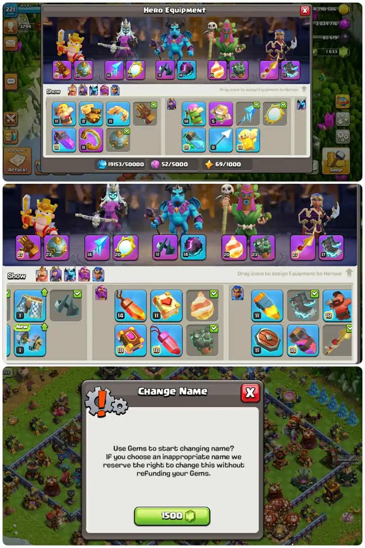 Exclusive Th17-All 11xEpic Equipment[Gg27-Sb23-Mm20-Fb20-Rs27-Eb17]-Hero[99-96-77-75-45]-Purple Walls-Core Defence Max