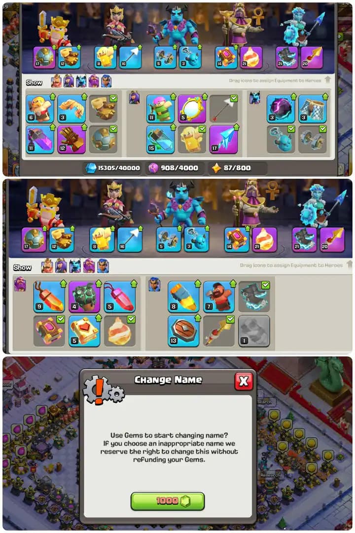 Year Of The Snake Legendary Scenery An 7xScenery-Defence Near Max-Th15-Hero[62-80-51-44-23]-8xBest Epic Equipment-Xp188