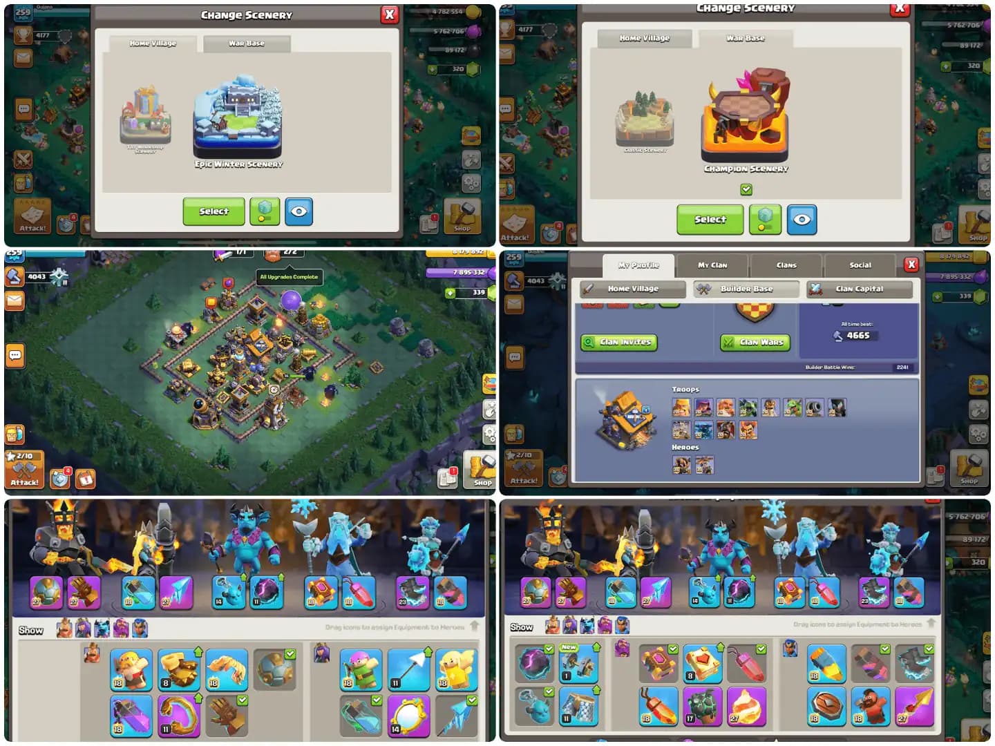 Dream Account-Hero’s Skin[130x]-Scenery[32x]-Th17-Hero[100-100-78-71-46]-5xEpic Equipment Max-1xLeague Skin-Medal[715]-Rarest.