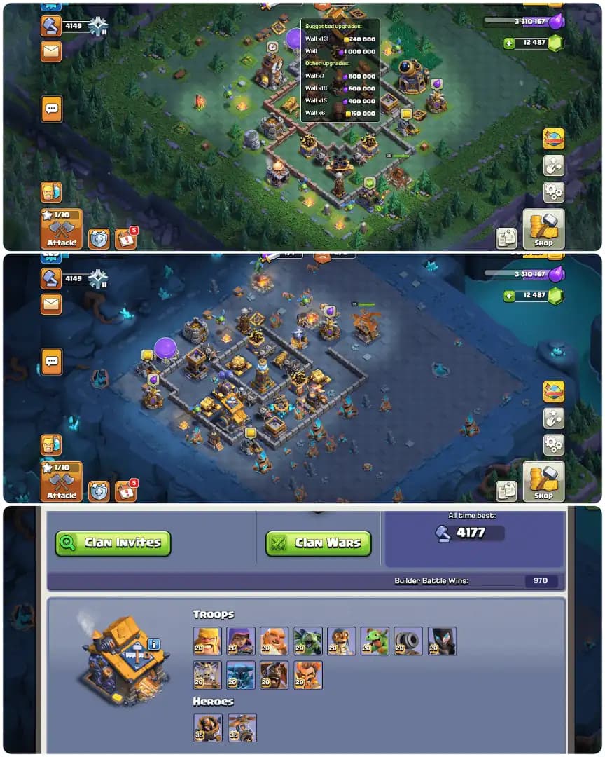 Fa/France Local Th16-[Old 2012-16,19-24Xmas Tree]-Rare Old Obstacles-Hero[67-71-61-65-30]-Gems[12487]-9xEpic Equipment- fastest delivery