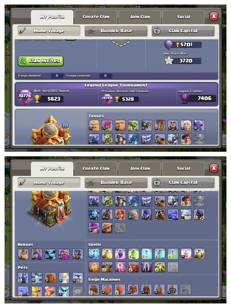 Wall Max ✔️ Th 16 Almost Max Account 🛎️ Heros 91-92-64-65-41 🔥 High Def+Troops 🚀 Xp-253 🔥 Almost Max Account ✔️ Every Side Wow 🚀 Best Offer