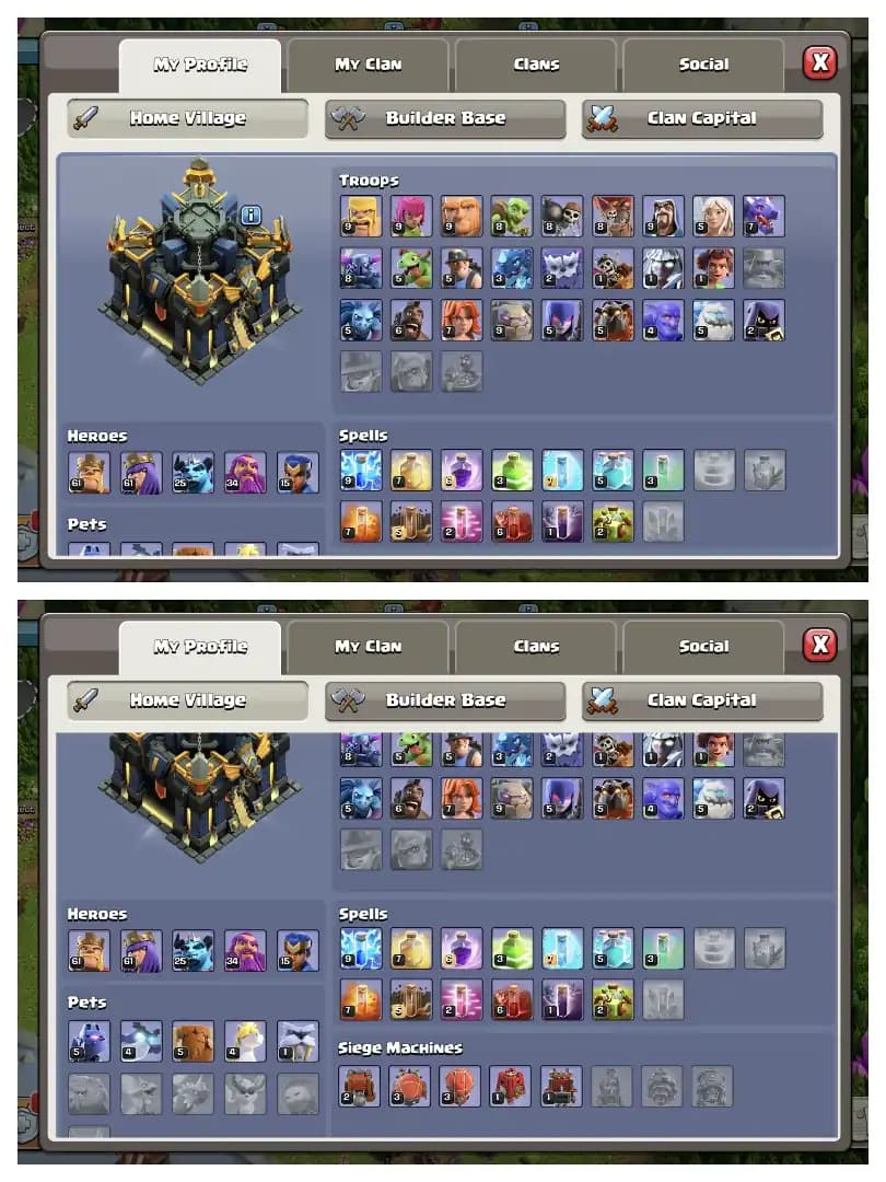 Perfect Account 🚀 TH 17 HIGH QUALITY ACCOUNT 🔥 HIGH EPIC EQUIPMENT 🛎️ HEROS 61-61-25-34-15 🚀 NC FREE ✔️ EVERY SIDE HIGH 🛎️ GREAT OFFER