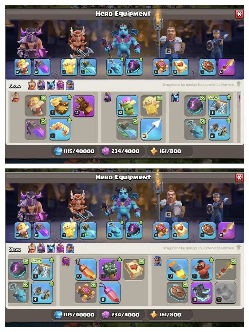 Great Discount 🚀 Th 14 Super Account ✔️ Heros 73-75-46-51-26 🛎️ 6 Builder 🔥 Equipment ✔️ Huge collection 🔥 Every Side Super Quality 🛎️ Best Offer