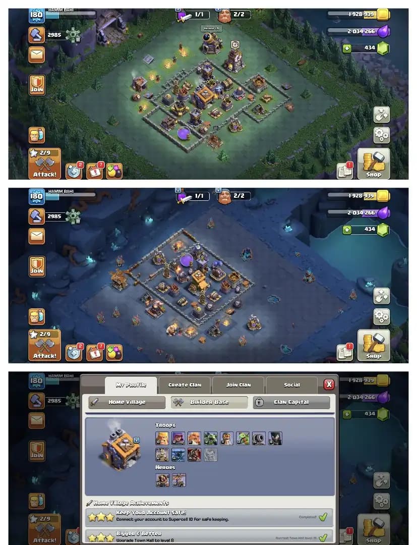 Value for money 🚀 Th 15 max account ✔️ PURPLE WALL 🔥 max defence 🚀 HIGH EPIC EQUIPMENT 🔥 heros 81-82-54-54-35 🔥 huge collection 🚀 EVERY SIDE PERFECT ✔️ SUPER OFFER
