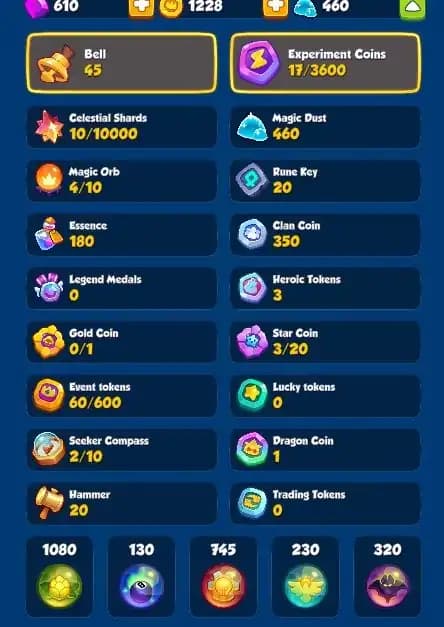 【𝙍𝙪𝙨𝙝 𝙍𝙤𝙮𝙖𝙡𝙚】🔷【UNITS 67/75】🔷4.6K CUPS 🔷 2057% CRIT 🤍HEROES 10/14✅