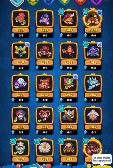 【𝙍𝙪𝙨𝙝 𝙍𝙤𝙮𝙖𝙡𝙚】🔷【UNITS 67/75】🔷4.6K CUPS 🔷 2057% CRIT 🤍HEROES 10/14✅