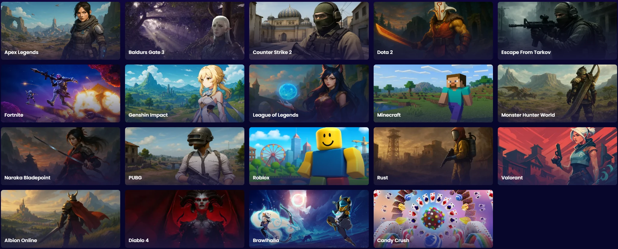 Choose a game